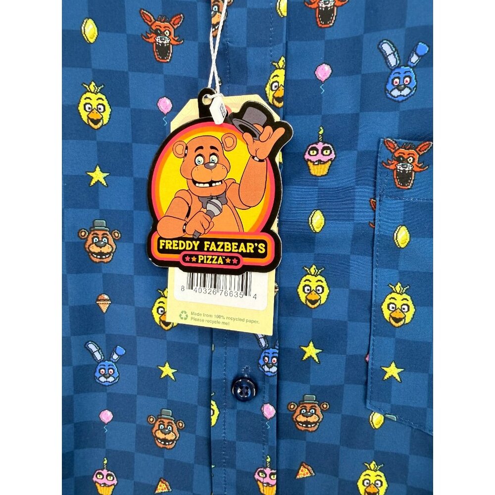 RSVLTS Five Nights at Freddy's Pixel Peril AOP FNAF Shirt Mens 3XL NWT - Picture 4 of 6